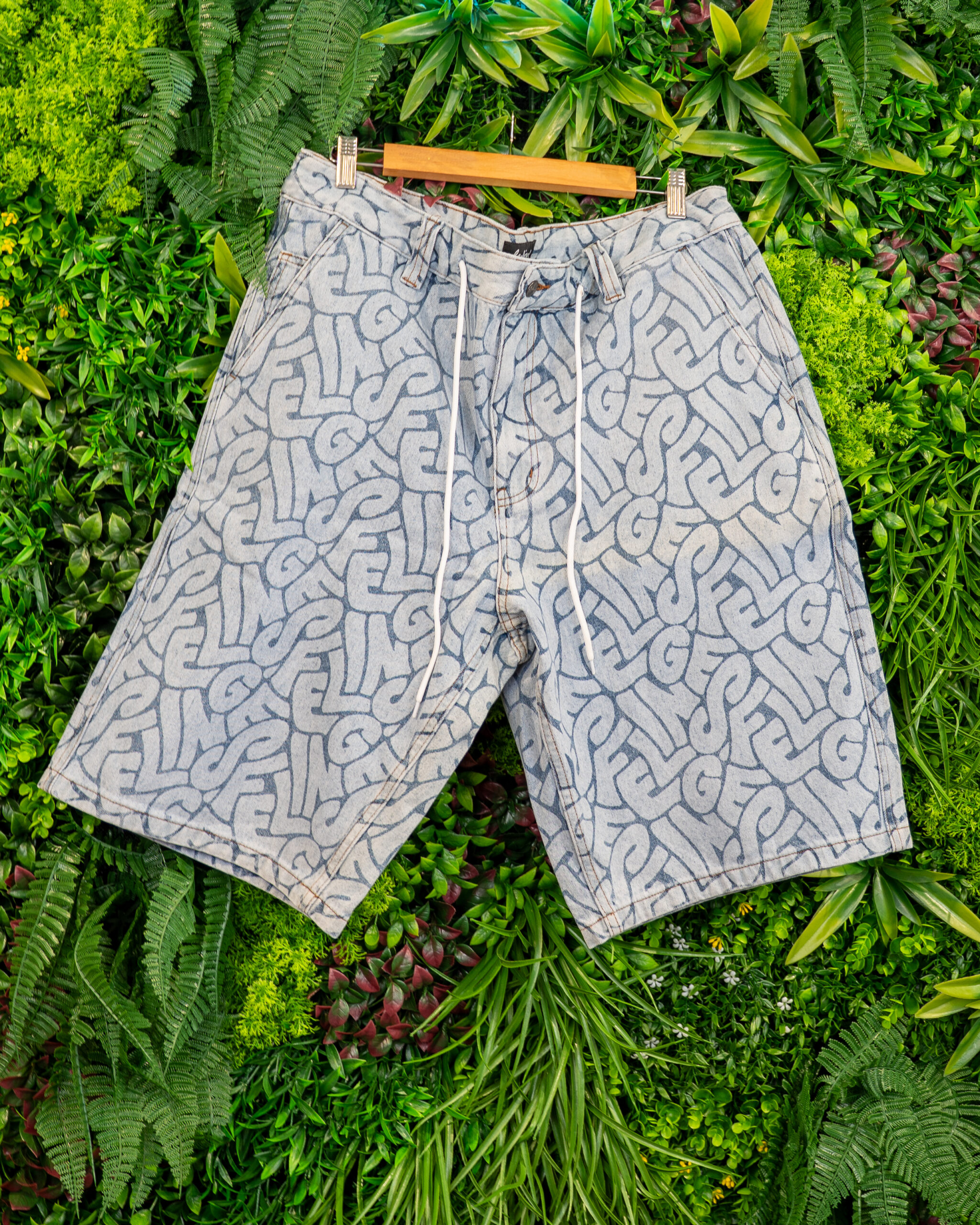 Maker Short Blue AOP Denim