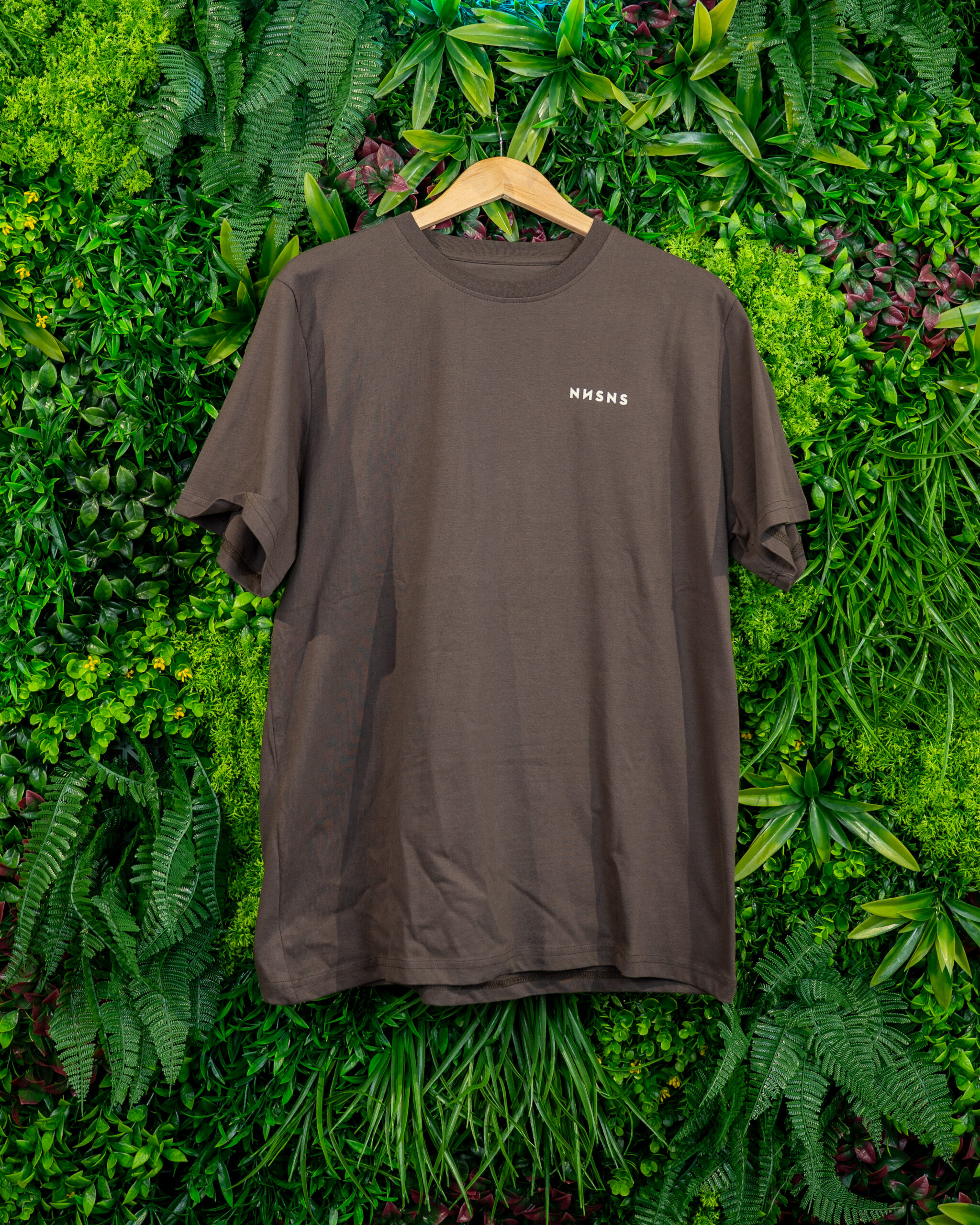 NONSENSE T-SHIRT DOUBLE DICE FLOCK CHARCOAL