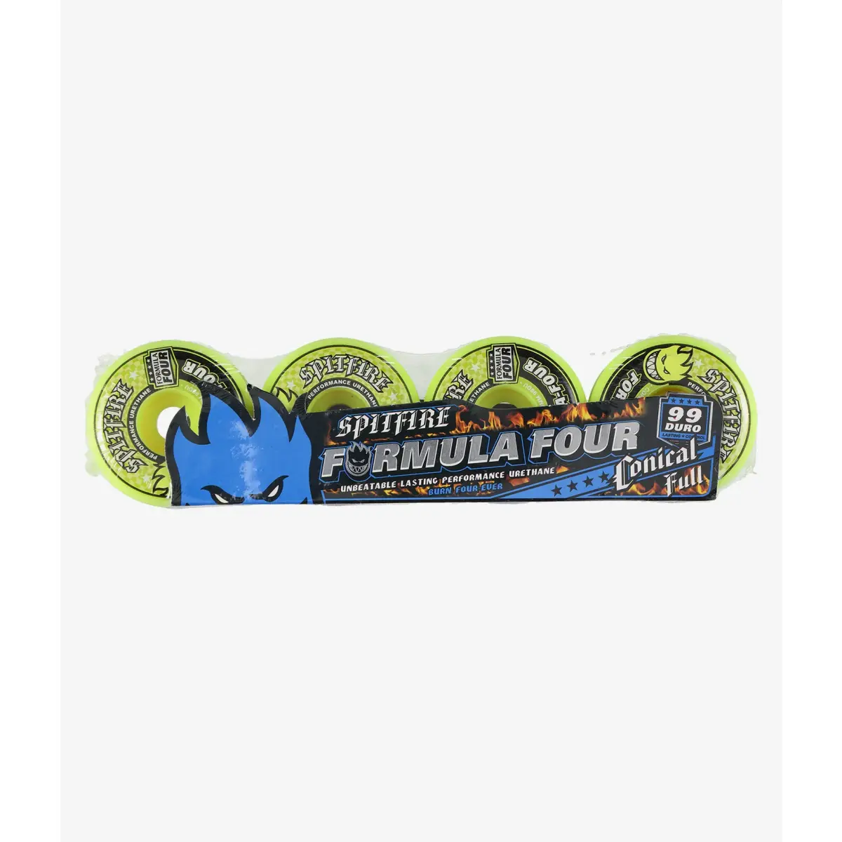 SPITFIRE WHEELS (JEU DE 4) 58MM F4 99 CNCL FULL NEON YELLOW