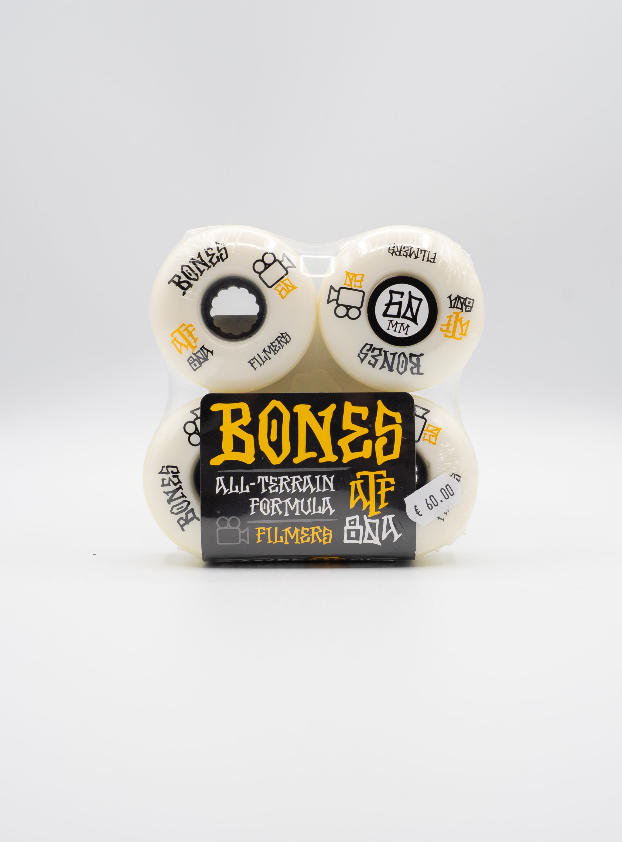 BONES WHEELS (JEU DE 4) ATF 60MM FILMERS 80A