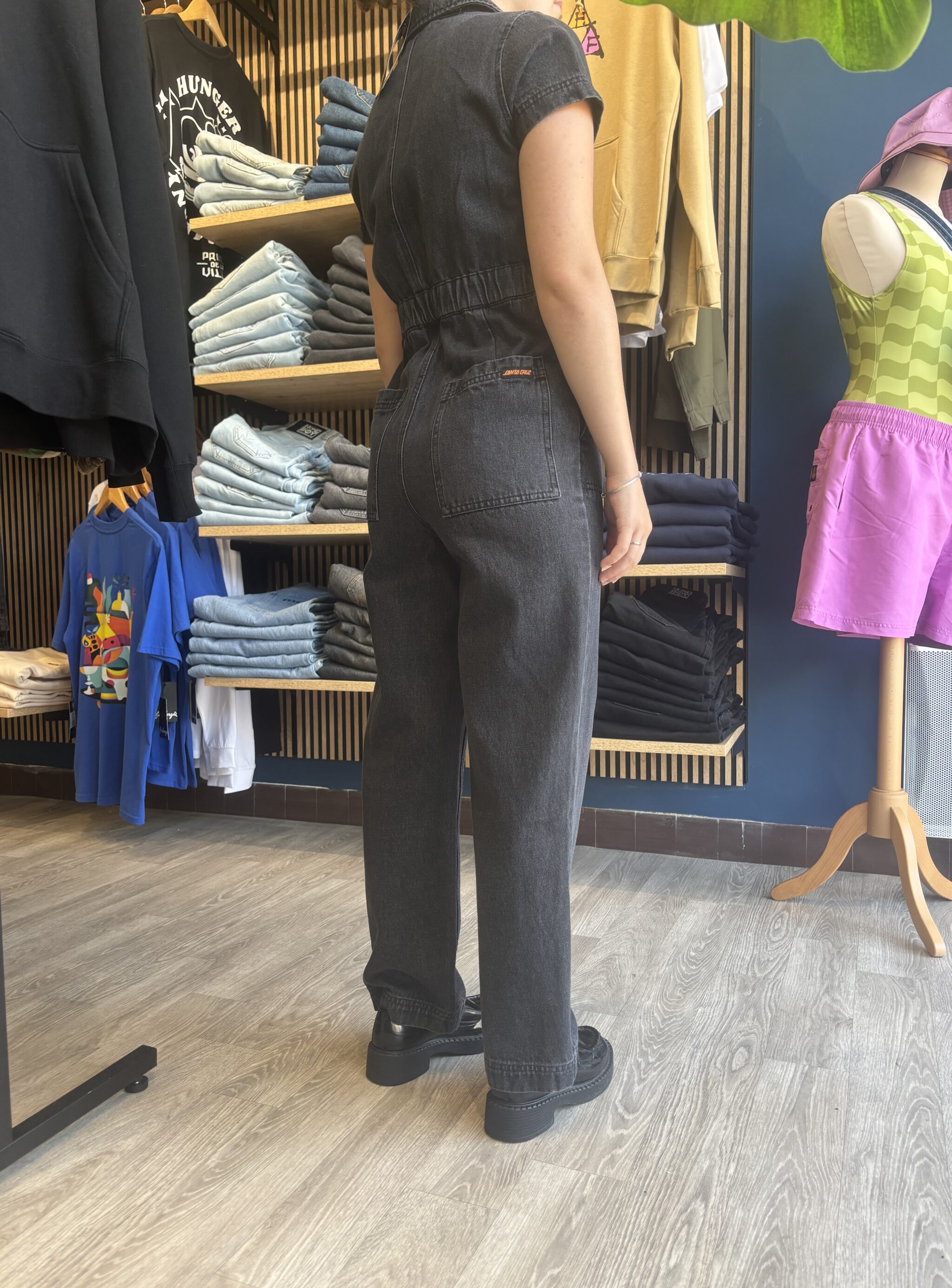 LINE UP UTILITY JUMPSUIT BLACK WASH