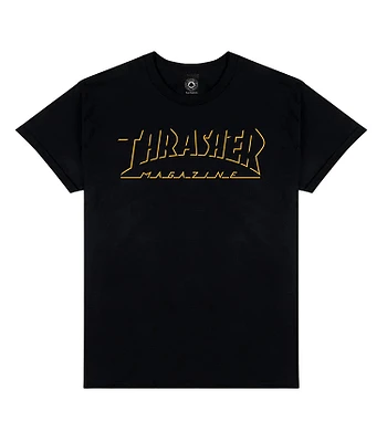 THRASHER T-SHIRT SHADOW MAG LOGO BLACK